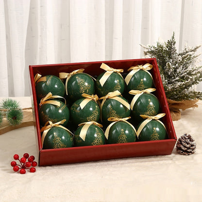 Exquisite Printed Christmas Tree Ornaments