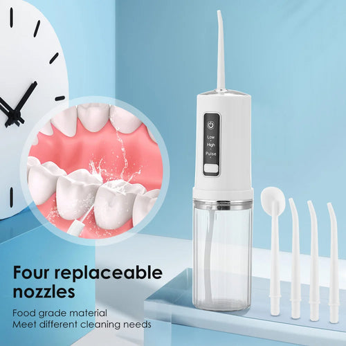 Water Flosser, Water Dental Flosser Pick For Teeth Portable Oral Irrigator USB Rechargeable Water Flosser Dental Water Jet 230ML Water Tank Waterproof Teeth Cleaner For Oral Care