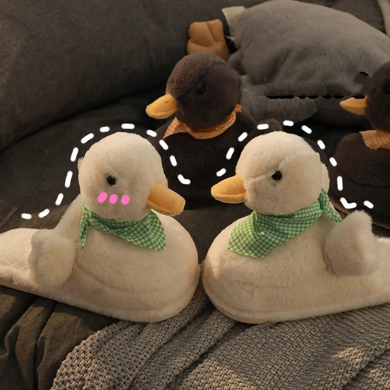 Cute Duck Cartoon Cotton Slippers