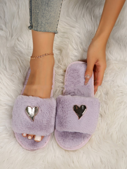 Cozy Furry Fluffy Slippers – Warm Plush Indoor Slippers