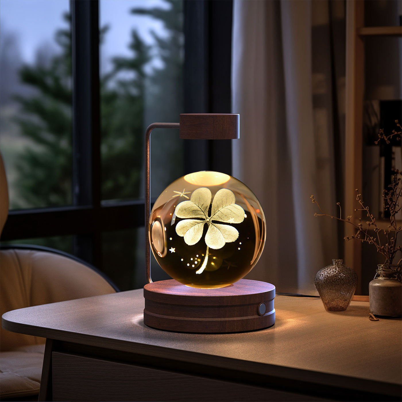 Crystal Ball Cosmic Night Light – USB-Powered