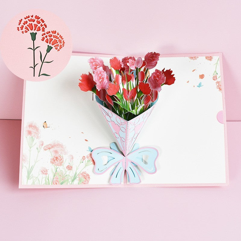 3D PopUp Flower Bouquet Cards Gift