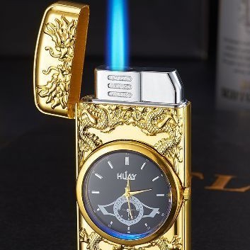 Windproof Lighter & Watch Gift