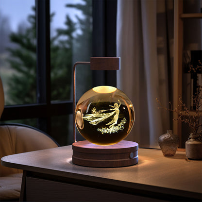 Crystal Ball Cosmic Night Light – USB-Powered