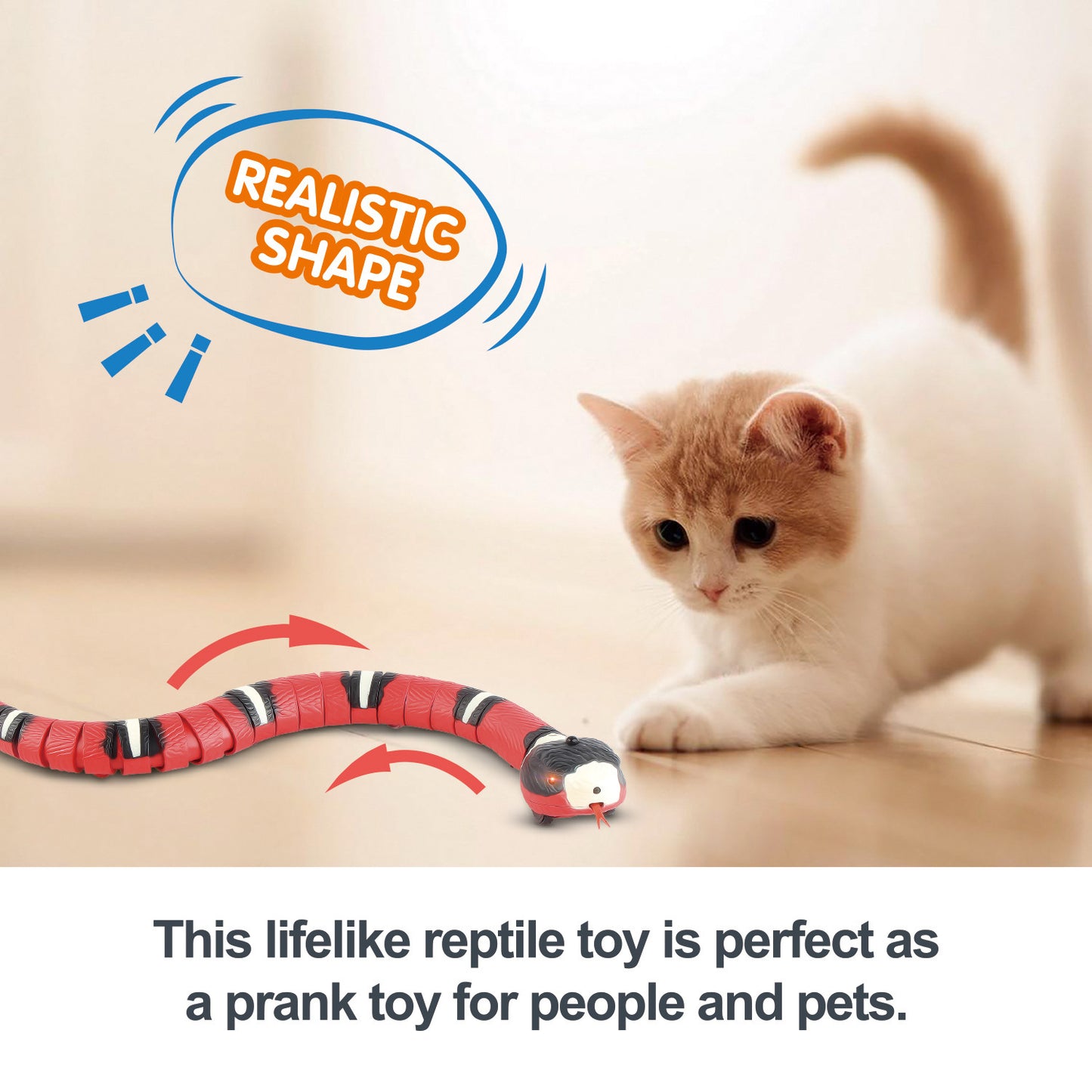 Smart Sensing Interactive Snake Teaser – Exciting Electronic Toy for Kids