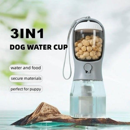 3-in-1 Portable Pet Cup – Water, Food, and Waste Management On-the-Go