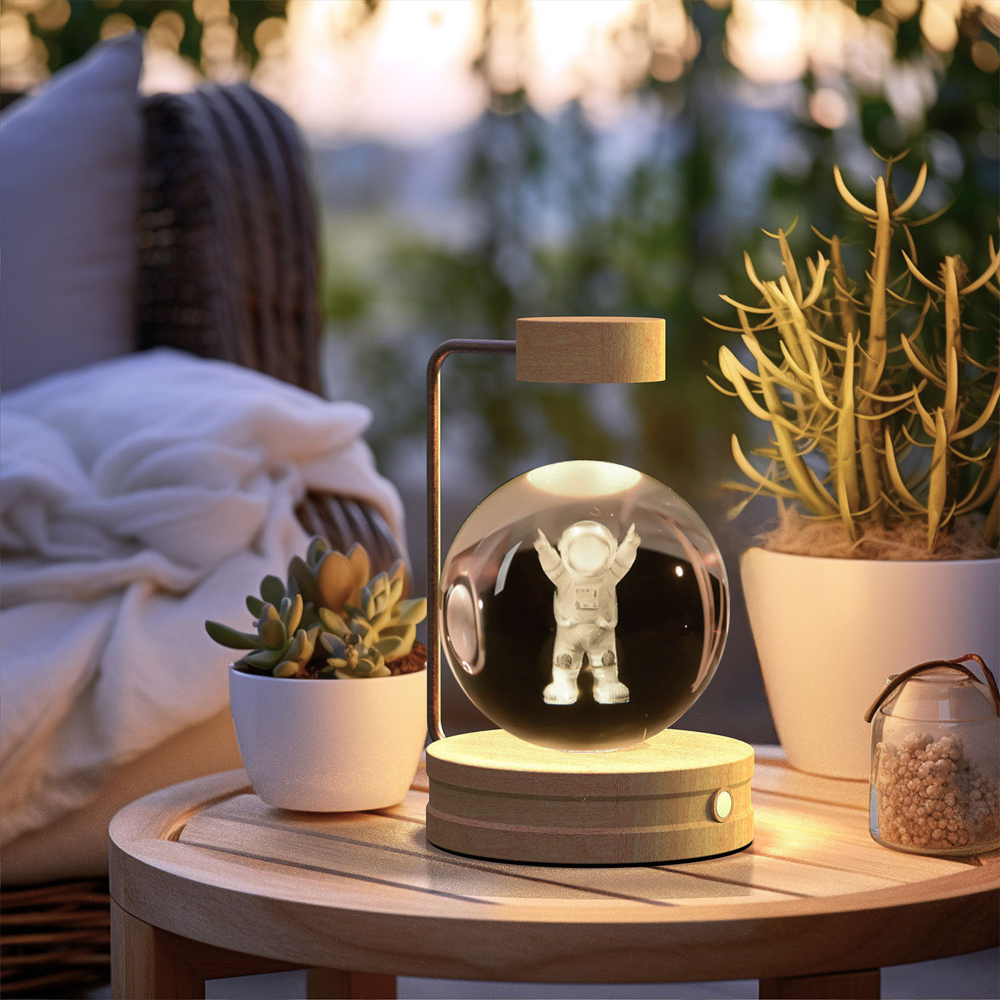 Crystal Ball Cosmic Night Light – USB-Powered