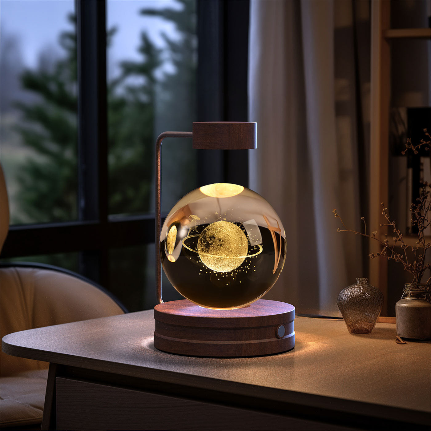 Crystal Ball Cosmic Night Light – USB-Powered