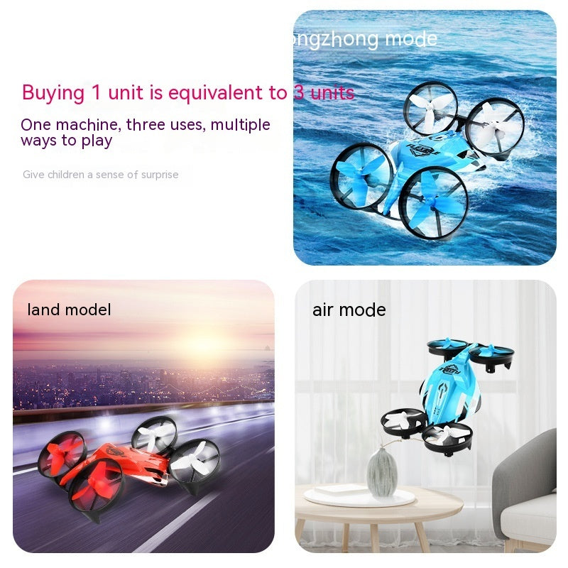 3-in-1 Multifunctional UAV – Land, Air, & Water Drone