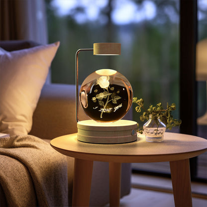 Crystal Ball Cosmic Night Light – USB-Powered