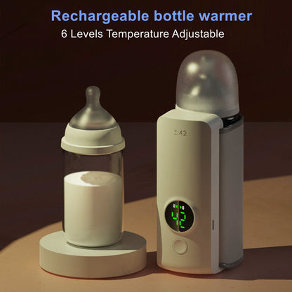 Portable Wireless Baby Bottle Warmer – USB Charging & Constant Temperature Milk Warmer