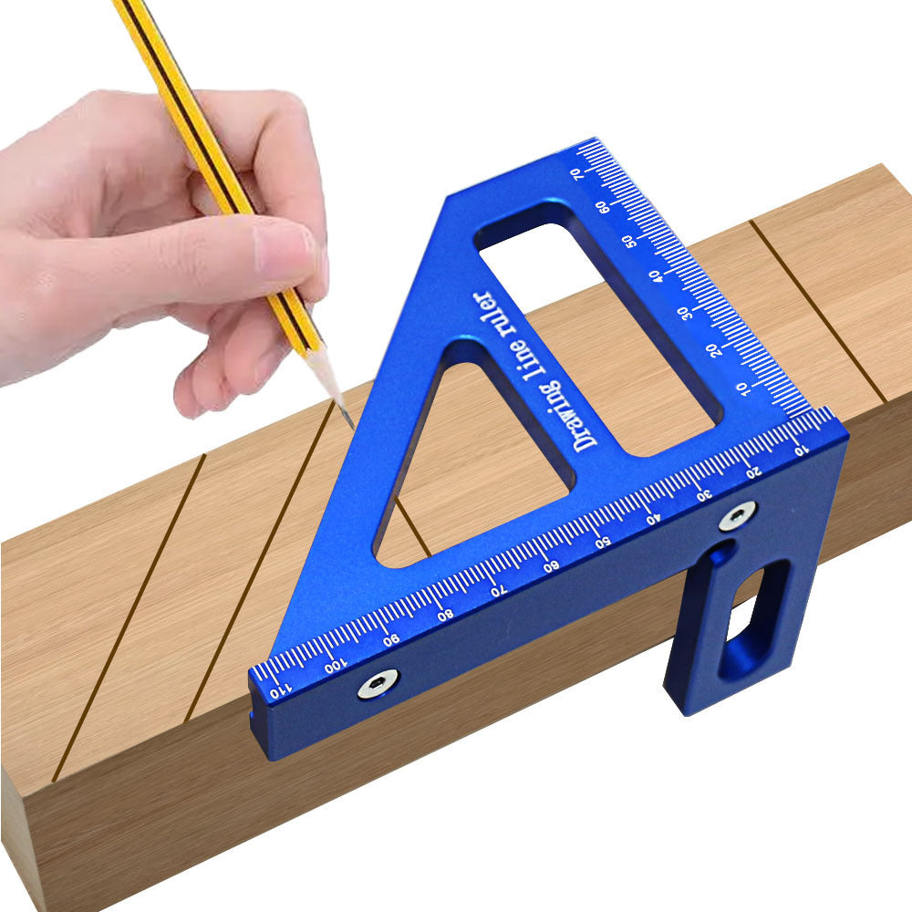 Durable Aluminum Alloy Woodworking Ruler - Precision Angular Measurements