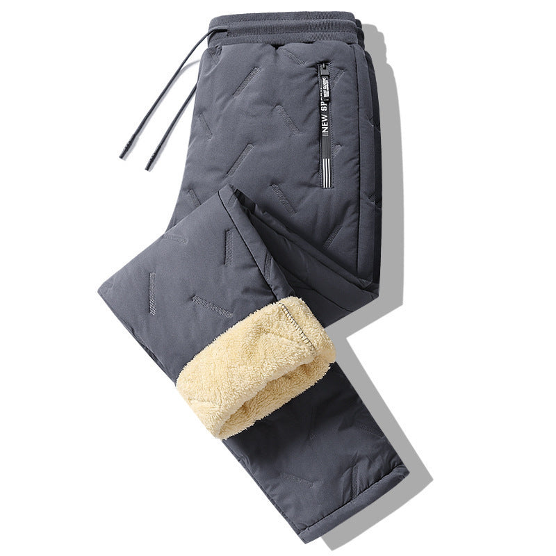 Unisex Winter Thermal Fleece Sweatpants – Waterproof, Windproof, and Ultra-Warm