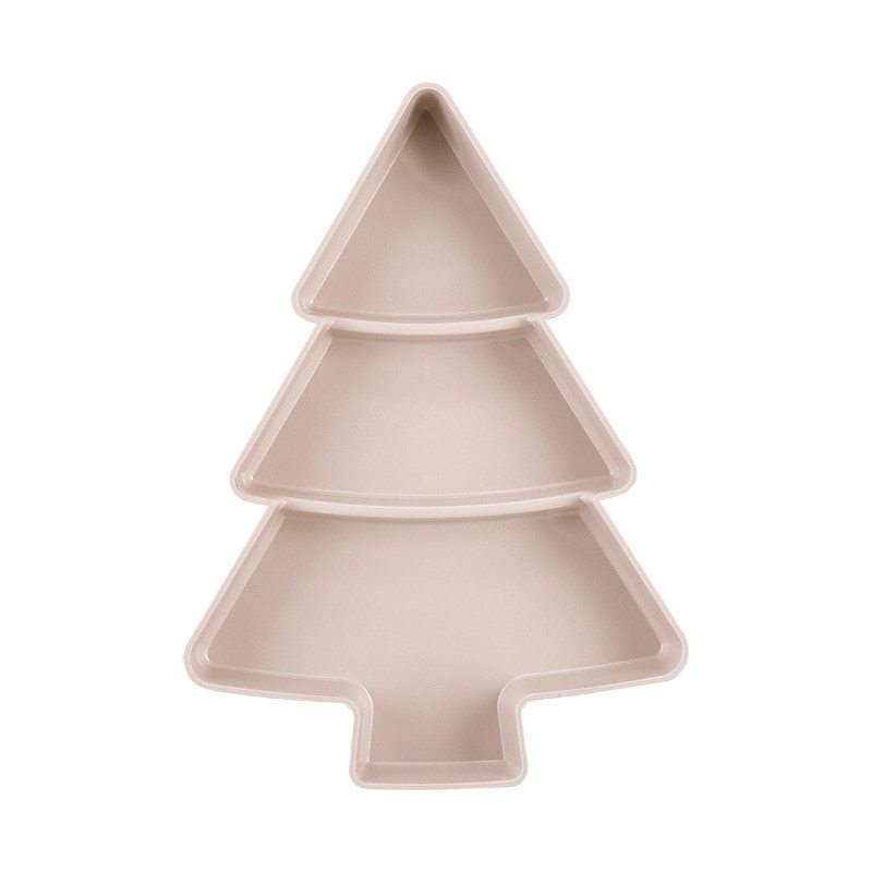 4-Piece Christmas Tree Ceramic Plates Set