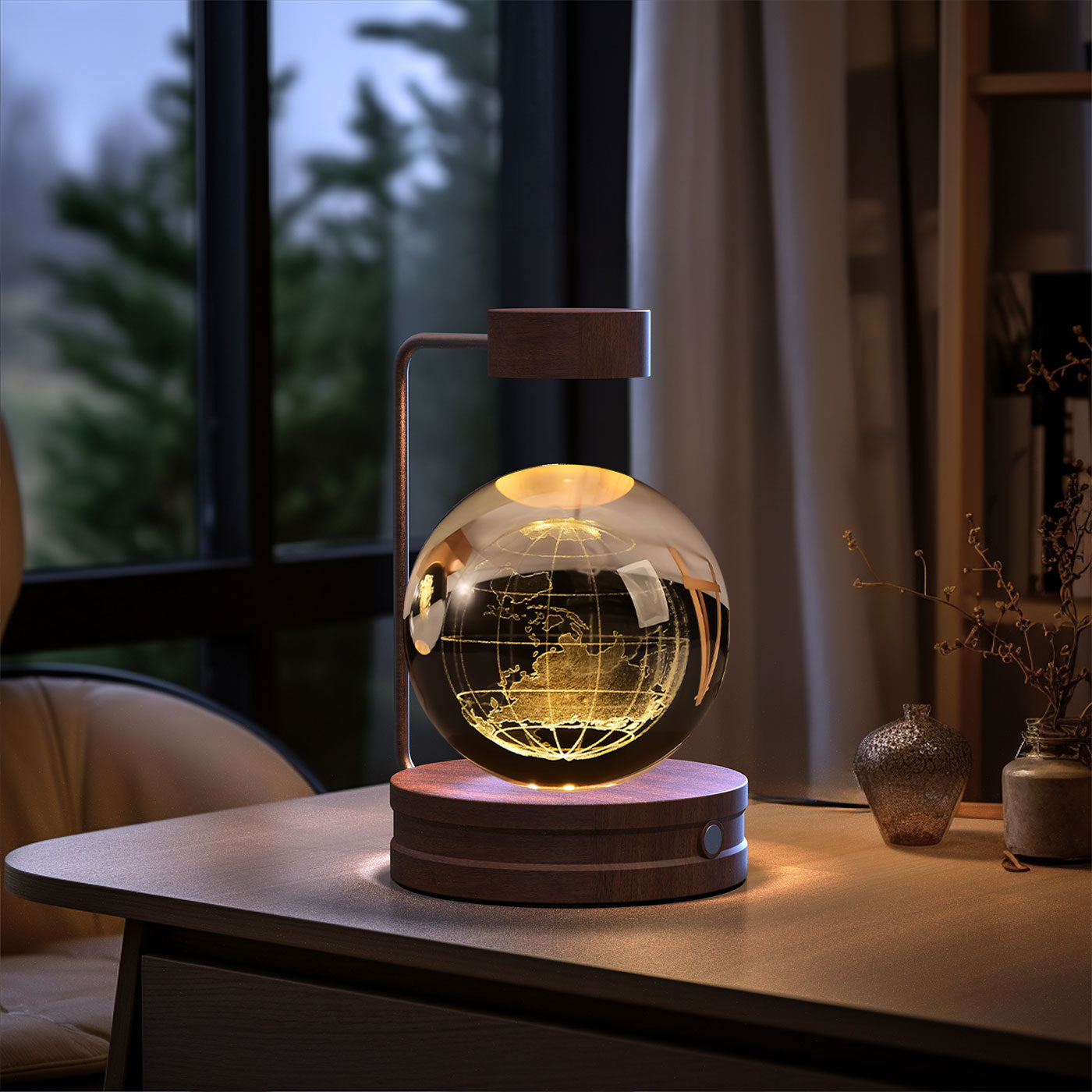 Crystal Ball Cosmic Night Light – USB-Powered