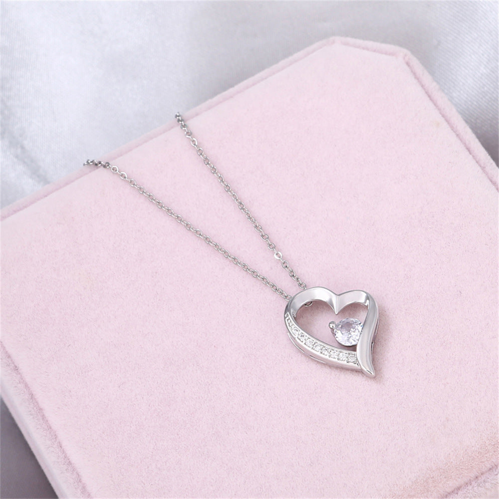 Love Necklace with Preserved Fresh Flower Gift Box