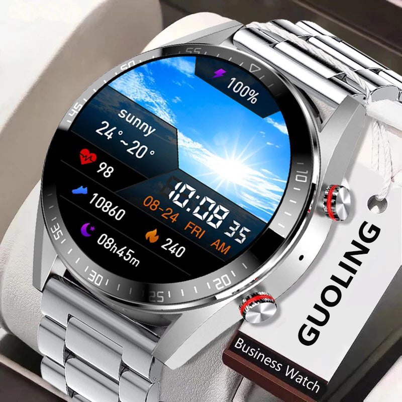 Bluetooth Smart Watch – Calls, Music, Heart Rate, Blood Pressure & Always-On Screen