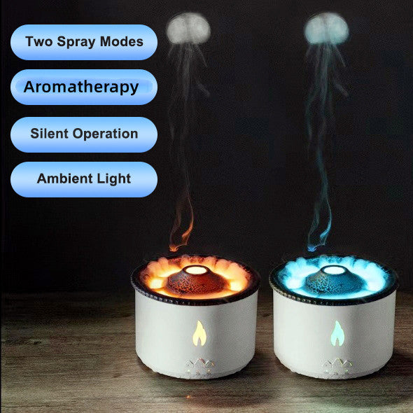 Creative Ultrasonic Essential Oil Humidifier – Volcano & Jellyfish Aromatherapy Diffuser