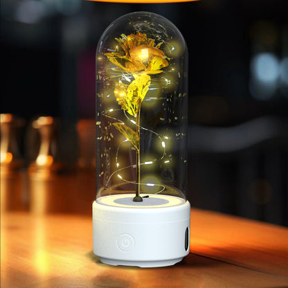 Creative 2-in-1 Rose LED Light and Bluetooth Speaker