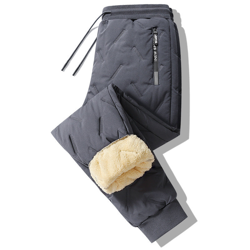 Unisex Winter Thermal Fleece Sweatpants – Waterproof, Windproof, and Ultra-Warm